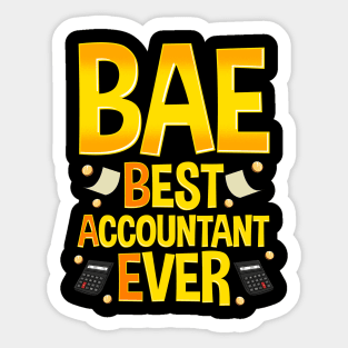 BAE: Best Accountant Ever Funny CPA Accounting Sticker